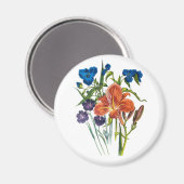 Carnaval van bloemen magneet (Voorkant / Achterkant)