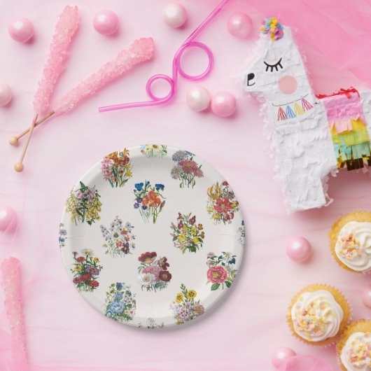 Carnaval van bloemen papieren bordje (Feest)