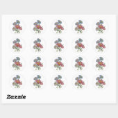Carnaval van bloemen ronde sticker (Vel)