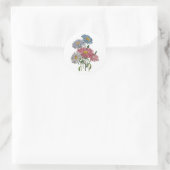 Carnaval van bloemen ronde sticker (Tas)