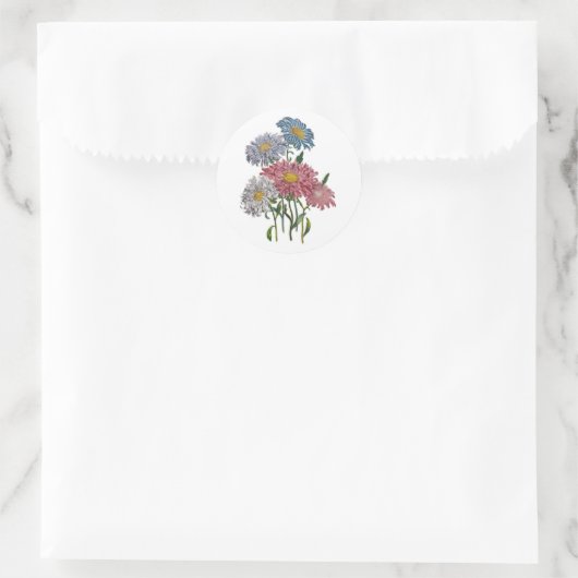 Carnaval van bloemen ronde sticker (Tas)