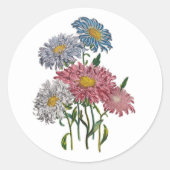 Carnaval van bloemen ronde sticker (Voorkant)