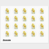 Carnaval van bloemen ronde sticker (Vel)