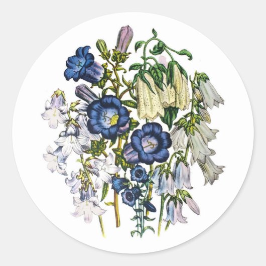 Carnaval van bloemen ronde sticker (Voorkant)