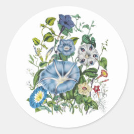 Carnaval van bloemen ronde sticker