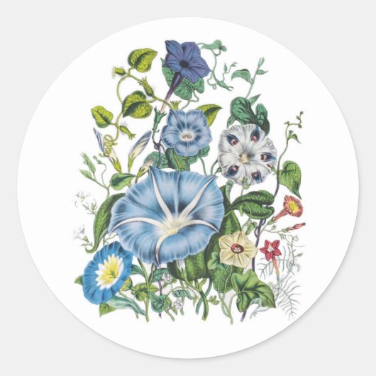 Carnaval van bloemen ronde sticker (Voorkant)