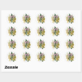 Carnaval van bloemen ronde sticker (Vel)