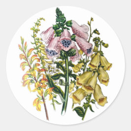 Carnaval van bloemen ronde sticker
