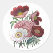 Carnaval van bloemen ronde sticker (Voorkant)