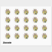 Carnaval van bloemen ronde sticker (Vel)