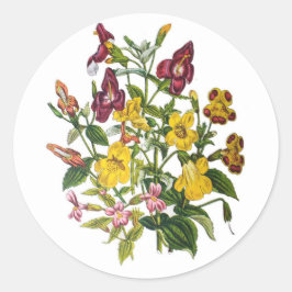 Carnaval van bloemen ronde sticker