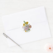 Carnaval van bloemen ronde sticker (Envelop)
