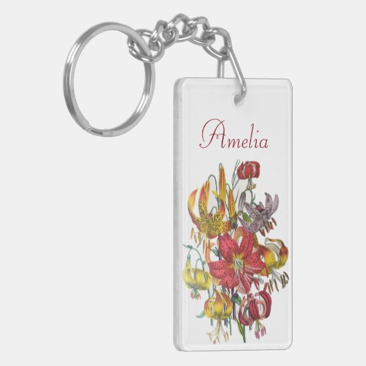 Carnaval van bloemen sleutelhanger (Voorkant Links)