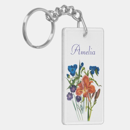 Carnaval van bloemen sleutelhanger (Voorkant Links)