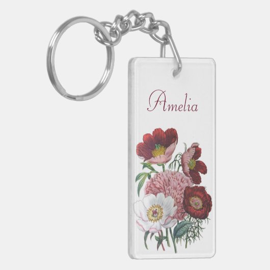 Carnaval van bloemen sleutelhanger (Voorkant Links)