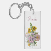 Carnaval van bloemen sleutelhanger (Voorkant Links)