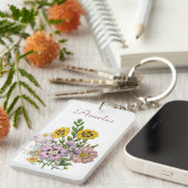 Carnaval van bloemen sleutelhanger (Voorkant Rechts)