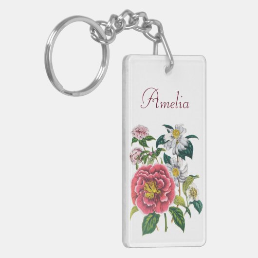 Carnaval van bloemen sleutelhanger (Voorkant Links)