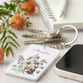 Carnaval van bloemen sleutelhanger (Voorkant Rechts)