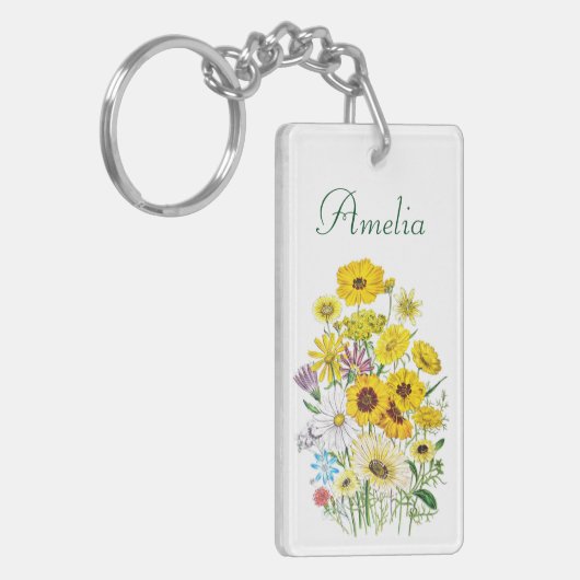 Carnaval van bloemen sleutelhanger (Voorkant Links)