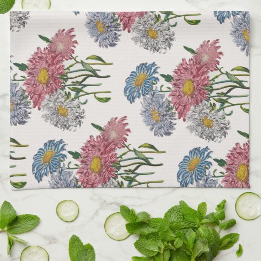 Carnaval van bloemen theedoek (Gevouwen)