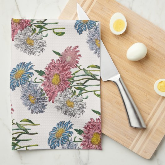 Carnaval van bloemen theedoek (Quarter Fold)