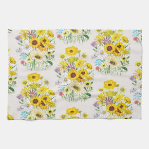 Carnaval van bloemen theedoek