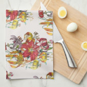 Carnaval van bloemen theedoek (Quarter Fold)