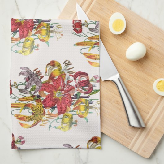 Carnaval van bloemen theedoek (Quarter Fold)