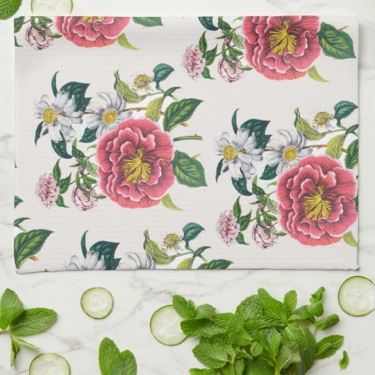 Carnaval van bloemen theedoek (Gevouwen)