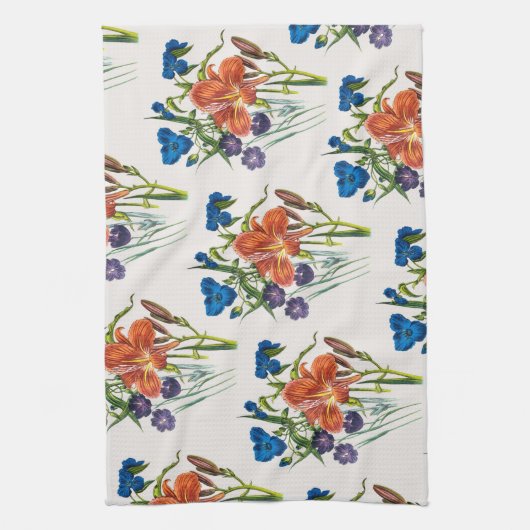 Carnaval van bloemen theedoek (Verticaal)