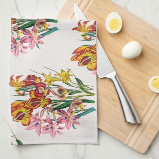 Carnaval van bloemen theedoek (Quarter Fold)