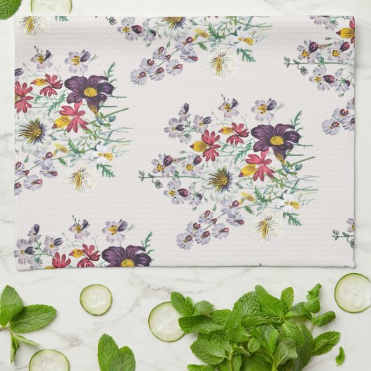 Carnaval van bloemen theedoek (Gevouwen)