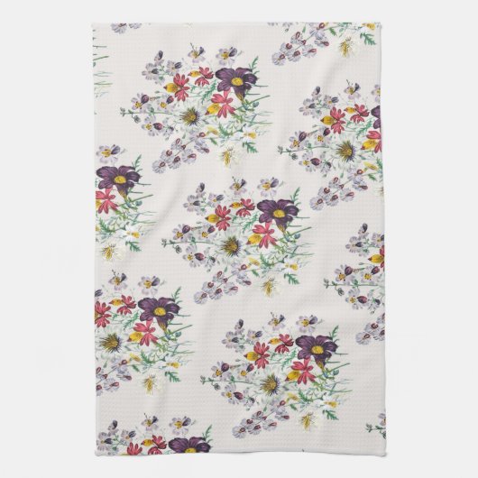 Carnaval van bloemen theedoek (Verticaal)