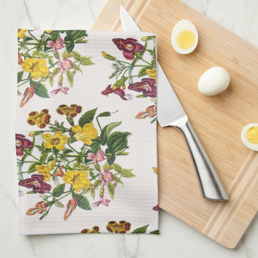 Carnaval van bloemen theedoek (Quarter Fold)