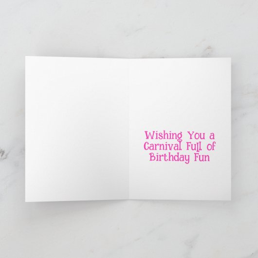 Carnaval van Fun Flamingo Kinder 5e verjaardag Kaart (Binnen)