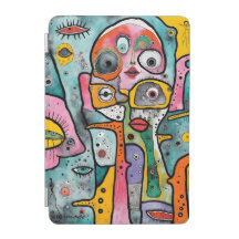 Carnaval van gezichten iPad Smart Hoesje van DAKim