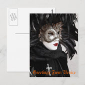 Carnaval van het Briefkaart van Venetië (Voorkant / Achterkant)
