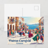 Carnaval van Patras Griekenland Briefkaart (Voorkant / Achterkant)