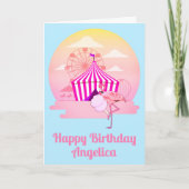 Carnaval van pret Flamingo verjaardagsfeestje Kaart (Voorkant)