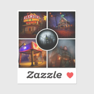 Carnaval van Schaduwen: Ga de Twisted Funhouses bi Sticker