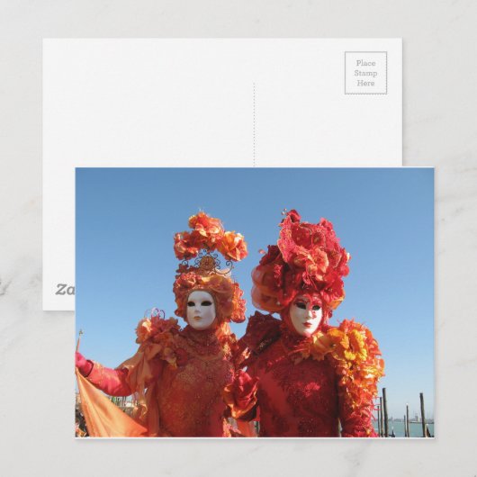 Carnaval van Venetië Briefkaart (Voorkant / Achterkant)