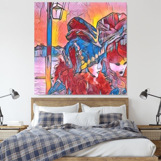 Carnaval van Venetië Canvas Afdruk (Insitu (Slaapkamer))