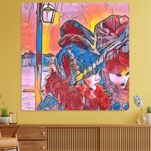 Carnaval van Venetië Canvas Afdruk (Insitu (Woonkamer))