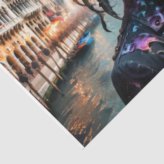 Carnaval van Venetië - Decoupage - Tissuepapier (Detail)