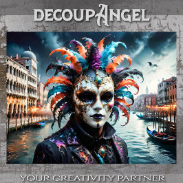 Carnaval van Venetië - Decoupage - Tissuepapier