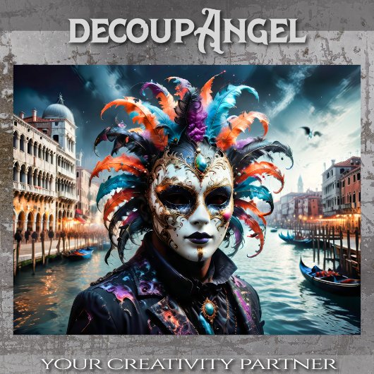 Carnaval van Venetië - Decoupage - Tissuepapier