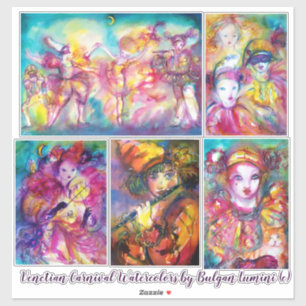 CARNAVAL VAN VENETIË Mardi Gras Maskerade Maskers Sticker