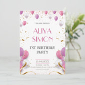 Carnaval van Vreugde Eerste Verjaardagsfeestje Kaart (Staand voorkant)