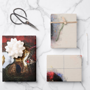 carnaval venetisch masker inpakpapier vel